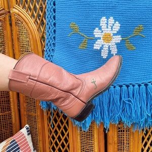 Vintage Embroidered Cowgirl Boots